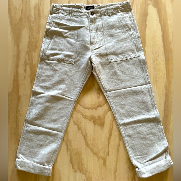 C.O.F. Studios Men’s Fatigue Pants - Ecru - 33 - Picture 1 of 4